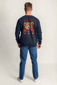 Sweatshirt in Blue Color with Boxer Teddy Print