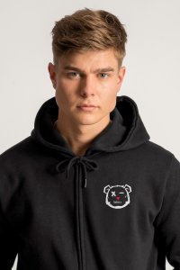 Zip-Up Hoodie in Black color with Dare To Dream stamp