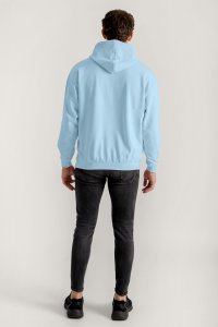 Hoodie in Sky Blue Color with Teddys Opinion Print