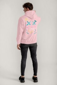 Hoodie in Pink Color with Rebel Smiley Print