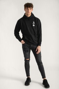 Hoodie in Black Color with The Ace Print