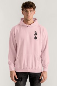 Hoodie in Pink Color with The Ace Print