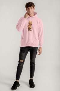 Hoodie in Pink Color with Teddys Opinion Print