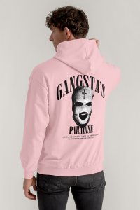 Hoodie in Pink Color with Gangstas Paradise Print