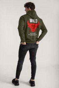 Hoodie in Khaki Color with Bulls Eye Print