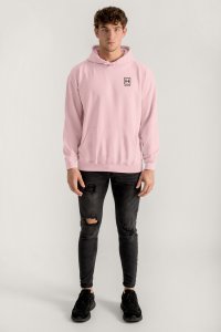 Hoodie in Pink Color with Hedrix Athletic Dept Print