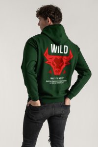 Hoodie in Green Color with Bulls Eye Print