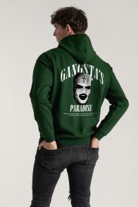 Hoodie in Green Color with Gangstas Paradise Print