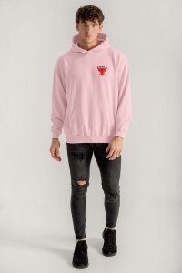 Hoodie in Pink Color with Bulls Eye Print