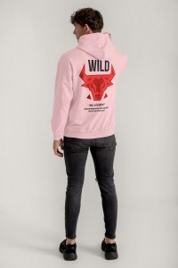 Hoodie in Pink Color with Bulls Eye Print