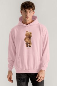 Hoodie in Pink Color with Teddys Opinion Print