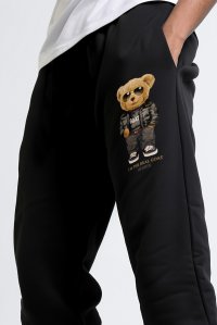 Jogger in Black color with Goat Teddy stamp