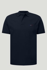 Polo Shirt Slim Fit in Blue Color with French Stripe stamp