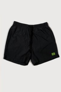 Swimming Shorts in Black Color with Brazil Flag Print
