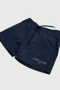 Swimming Shorts in Blue Color with CEst La Vie Print