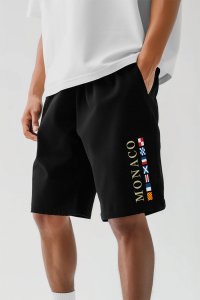 Shorts in Black color with Monte Carlo stamp