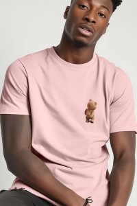 T-Shirt in Pink color with Teddys Opinion Print