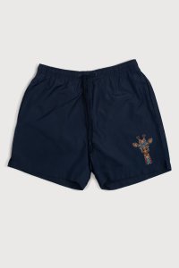 Swimming Shorts in Blue Color with Giraffe Mosaic Print