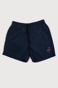 Swimming Shorts in Blue Color with Flamingo Print