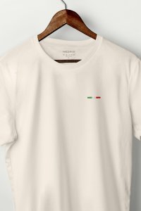 T-Shirt in Ecru color with Italian Stripe Print