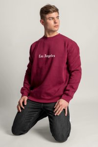 Sweatshirt in Bordeaux Color with LA Rules Print