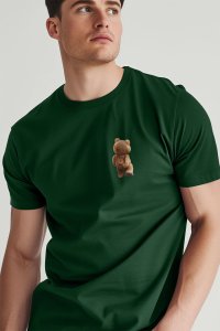 T-Shirt in Green color with Teddys Opinion Print