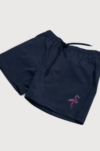 Swimming Shorts in Blue Color with Flamingo Print