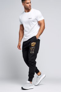 Jogger in Black color with Goat Teddy stamp