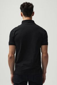 Polo Shirt Slim Fit in Black Color with Bee stamp