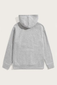 Hoodie in Grey Color with Minimal Hedrix Print