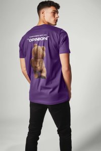 T-Shirt in Purple color with Teddys Opinion Print