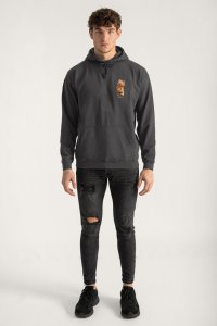 Hoodie in Iron Grey Color with Everyones Got An Opinion Print