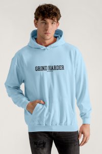 Hoodie in Sky Blue Color with No Pain No Gain Print