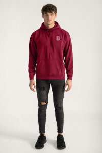 Hoodie in Bordeaux Color with Hedrix Athletic Dept Print