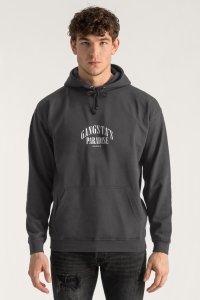 Hoodie in Iron Grey Color with Gangstas Paradise Print
