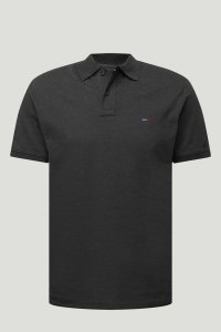 Polo Shirt Slim Fit in Iron Grey Color with French Stripe stamp