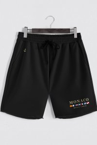 Shorts in Black color with Monte Carlo stamp