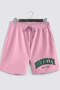 Shorts in Pink color with Brooklyn New York stamp