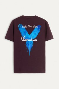 T-Shirt in Bordeaux color with Your Own Paradise Print