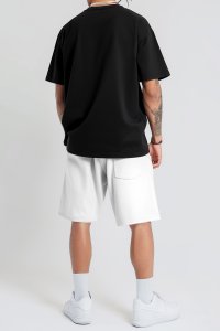 Shorts in White color with I Am The Real Boss stamp