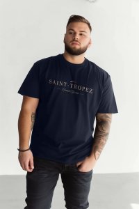 T-Shirt in Blue color with Saint Tropez Riviera Print