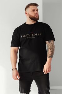 T-Shirt in Black color with Saint Tropez Riviera Print
