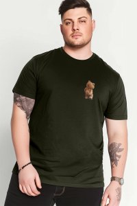 T-Shirt in Khaki color with Teddys Opinion Print