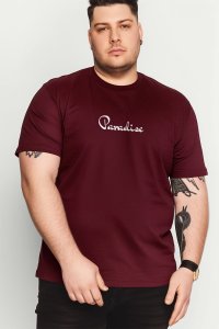 T-Shirt in Bordeaux color with Your Own Paradise Print