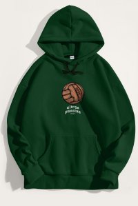 Hoodie in Green Color with Passionate Ultras Print