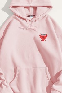 Hoodie in Pink Color with Bulls Eye Print