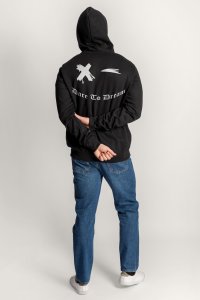 Zip-Up Hoodie in Black color with Dare To Dream stamp