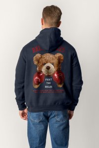 Zip-Up Hoodie in Blue color with Boxer Teddy stamp