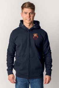 Zip-Up Hoodie in Blue color with Boxer Teddy stamp