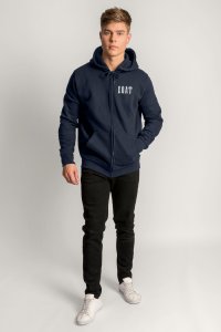 Zip-Up Hoodie in Blue color with Real Goat stamp